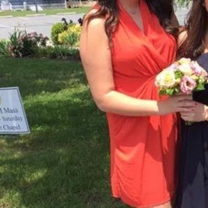 Bar iii orange dress